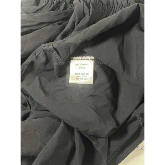 Blue Rain Women’s Black Boho Peasant Dress Small Bell Sleeves Floral Embroidered - Picture 4 of 7